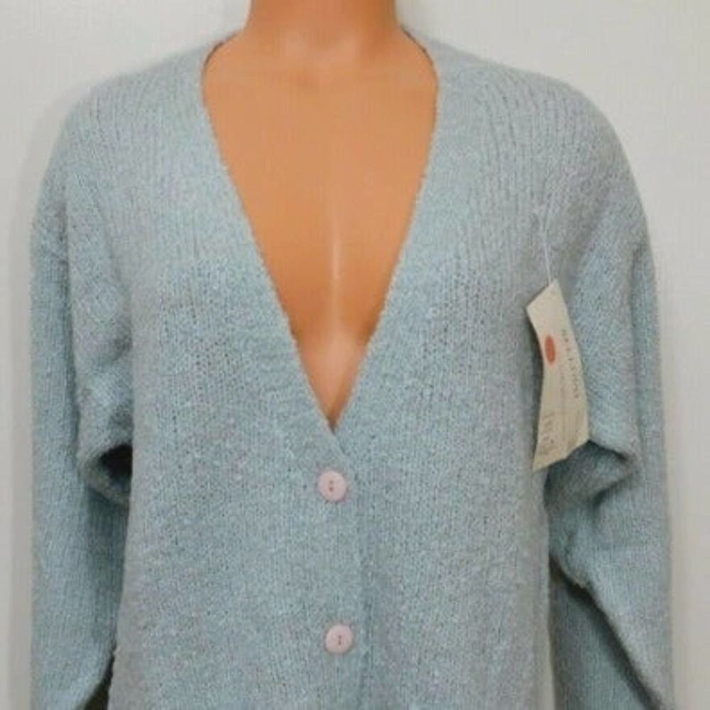 4336 Belldini Gray Women's Cardigan Acrylic Sweater - Small
